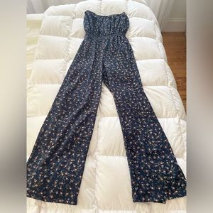 Floral Strapless Jupmsuit